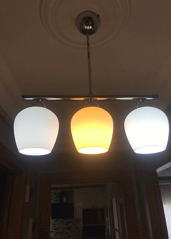 Ikea Beyaz Üçlü Tavan Lambası