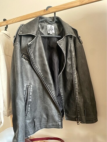 Koton Deri ceket oversize