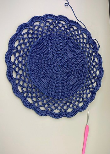 Mavi Nakışlı Modern El Emeği Supla Servis Seti - Görsel 3