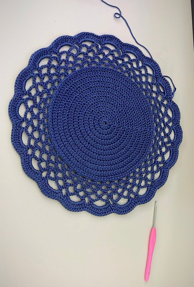 Mavi Nakışlı Modern El Emeği Supla Servis Seti - Görsel 3