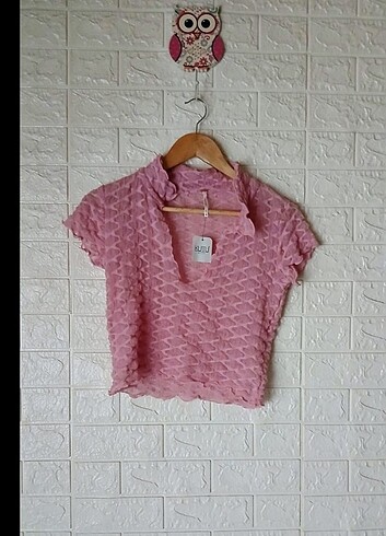 Free People Kısa Kollu Tül Crop
