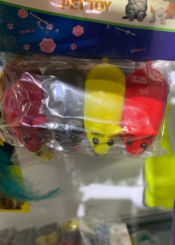 Kedi oyuncağı 4lü fare - Görsel 2