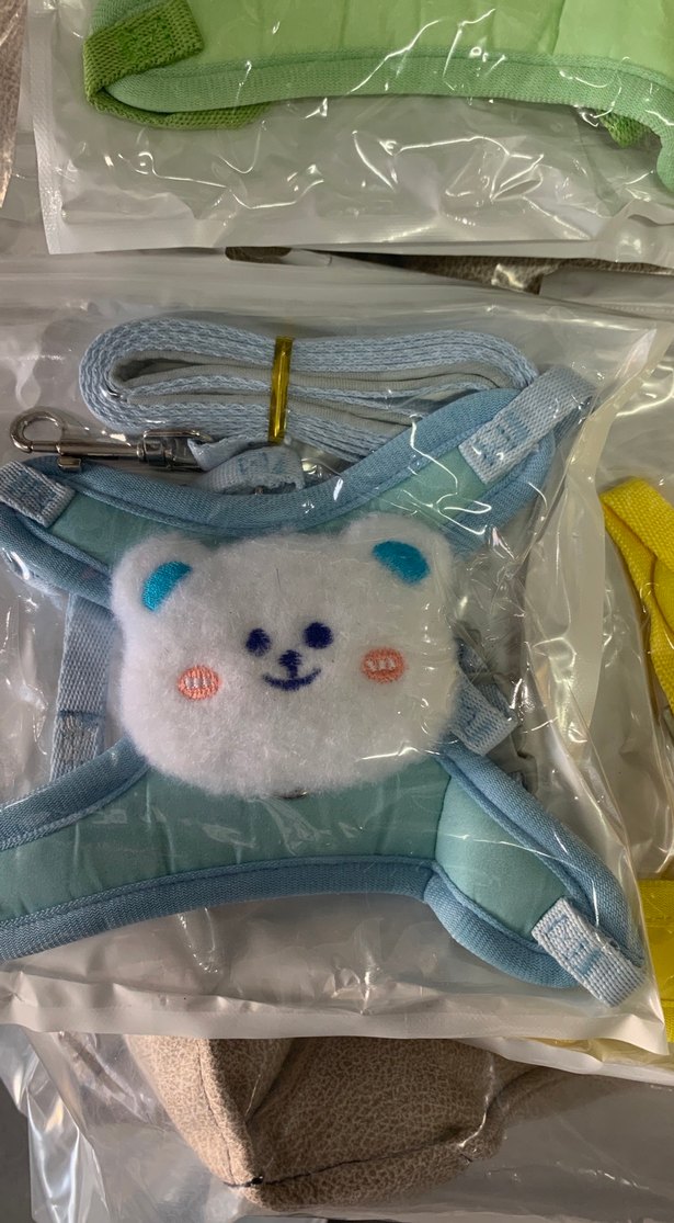 Renkli Peluş kedi köpek gezdirme tasması - Görsel 3