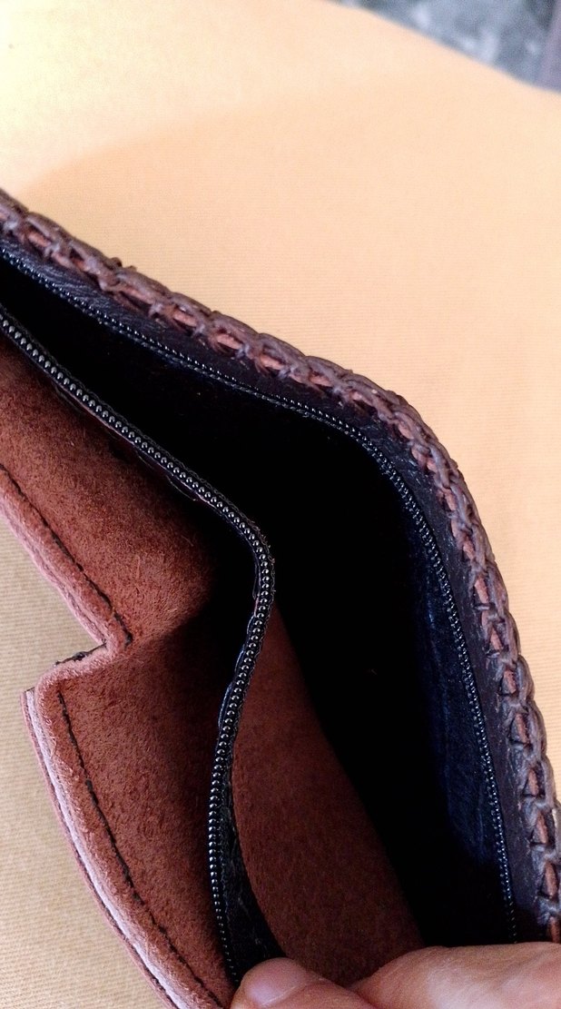 Kahverengi timsah Derisi Erkek Cüzdanı - Görsel 4