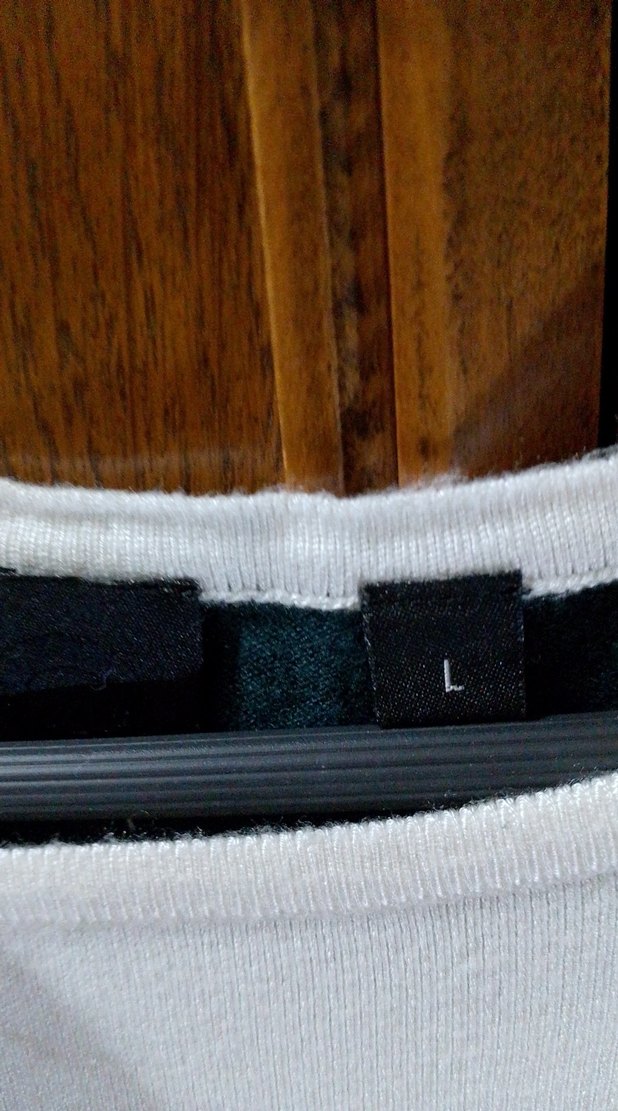 Kadın koyu yeşil _Beyaz Düğmeli Pamuklu Kazak - Görsel 2