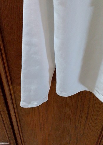 Kadın Beyaz Kapüşonlu  Sweatshirt - Görsel 4