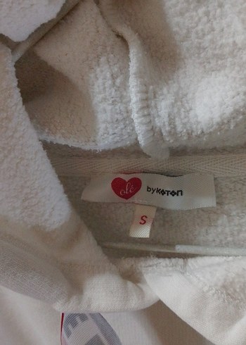 Kadın Beyaz Kapüşonlu  Sweatshirt - Görsel 3