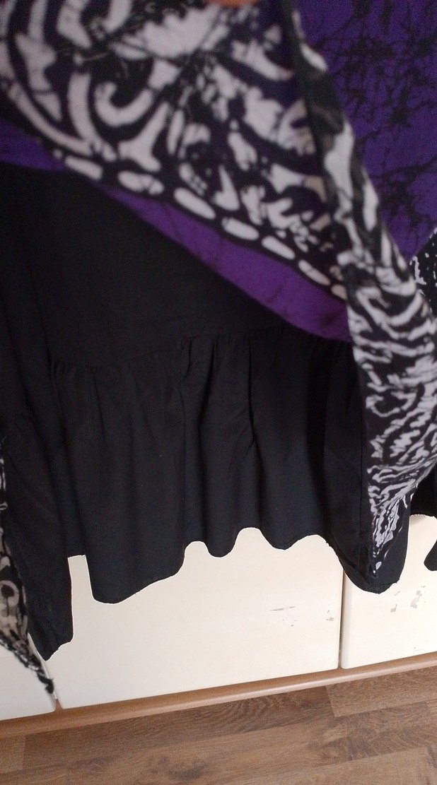 mor otantik Desenli Uzun Kadın Elbise - Görsel 4