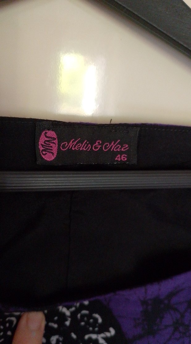 mor otantik Desenli Uzun Kadın Elbise - Görsel 3