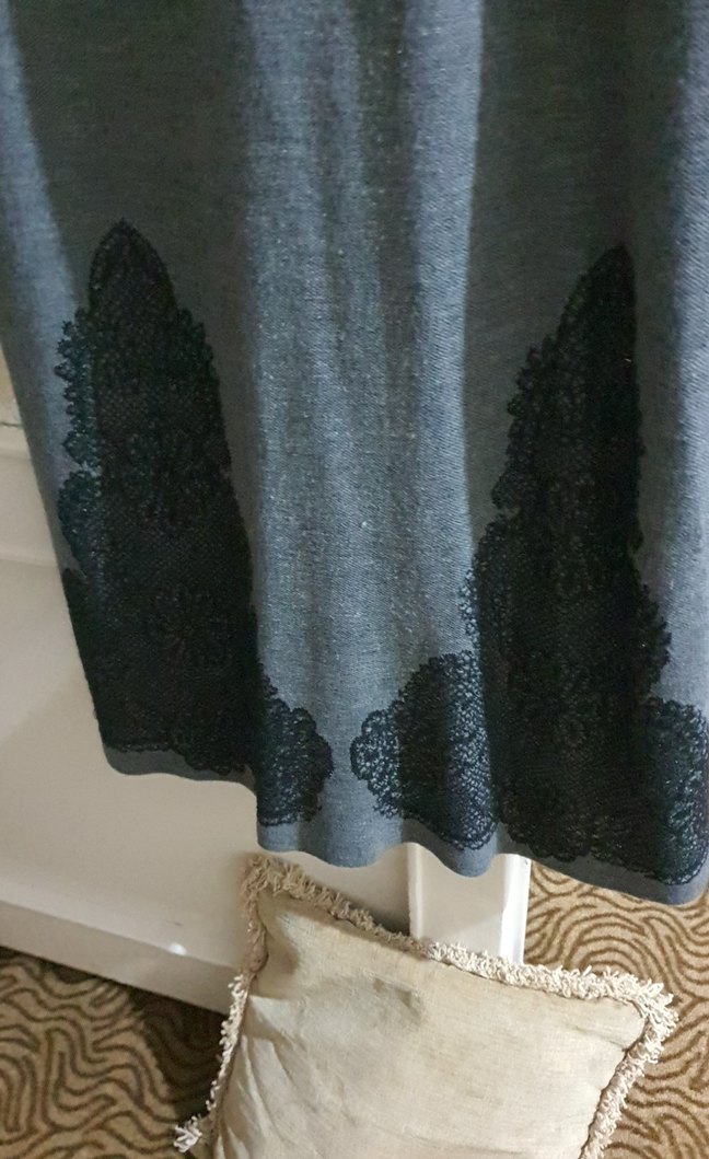 Gri Uzun Kadın mevsimlik  uzun geniş kollu pardüse - Görsel 4