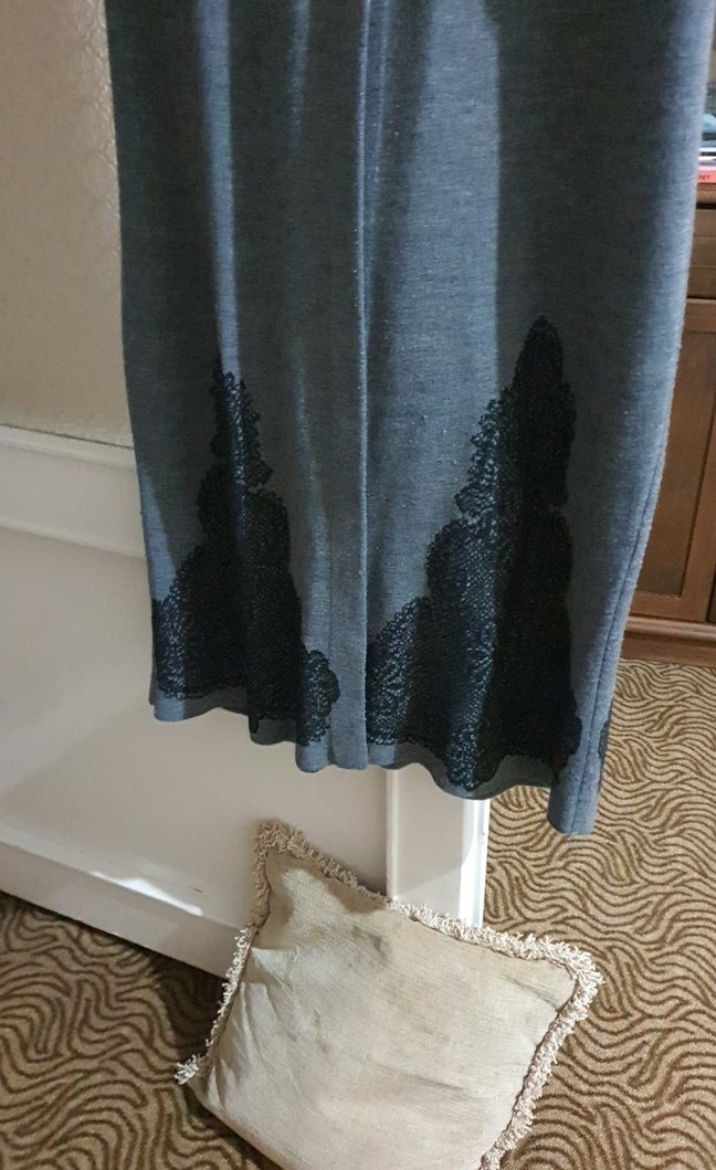 Gri Uzun Kadın mevsimlik  uzun geniş kollu pardüse - Görsel 2