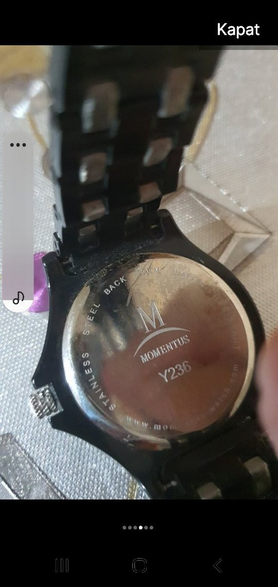 Momentus Siyah Minimalist kadın Kol Saati - Görsel 3