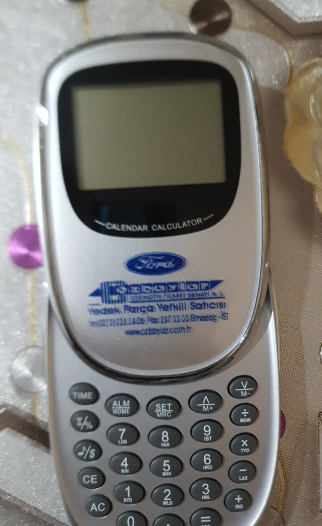 Gri Ford Takvimli Hesap Makinesi - Görsel 5