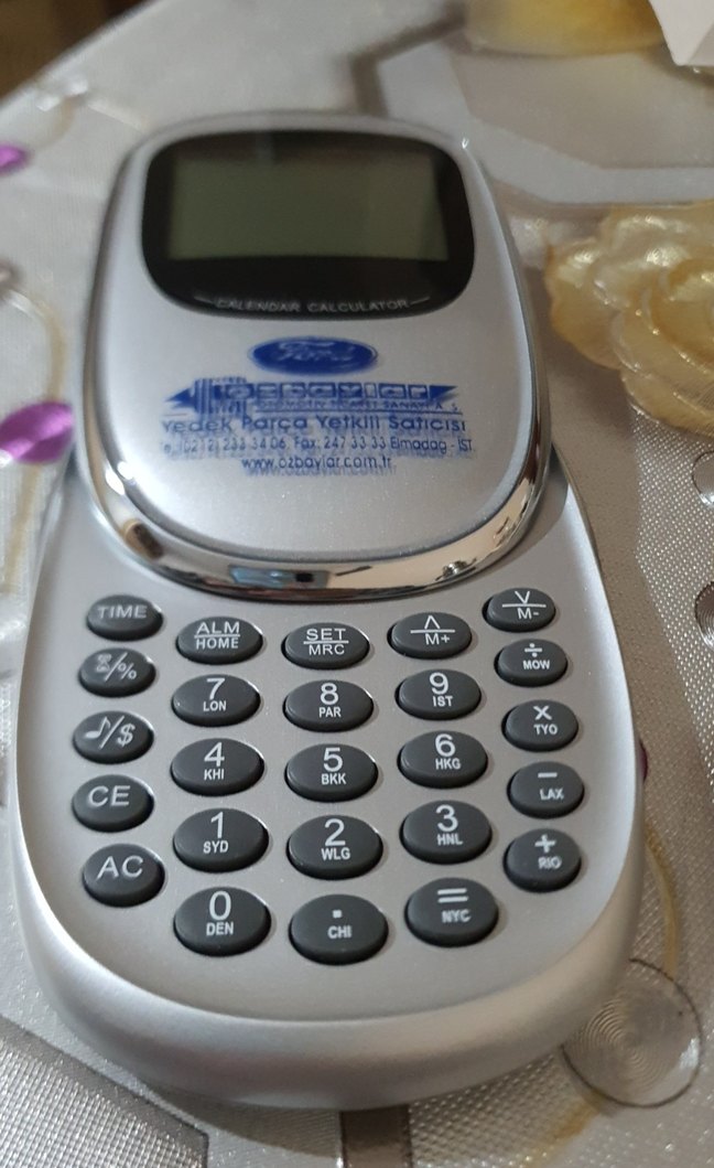 Gri Ford Takvimli Hesap Makinesi - Görsel 3