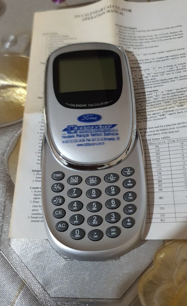 Gri Ford Takvimli Hesap Makinesi - Görsel 2