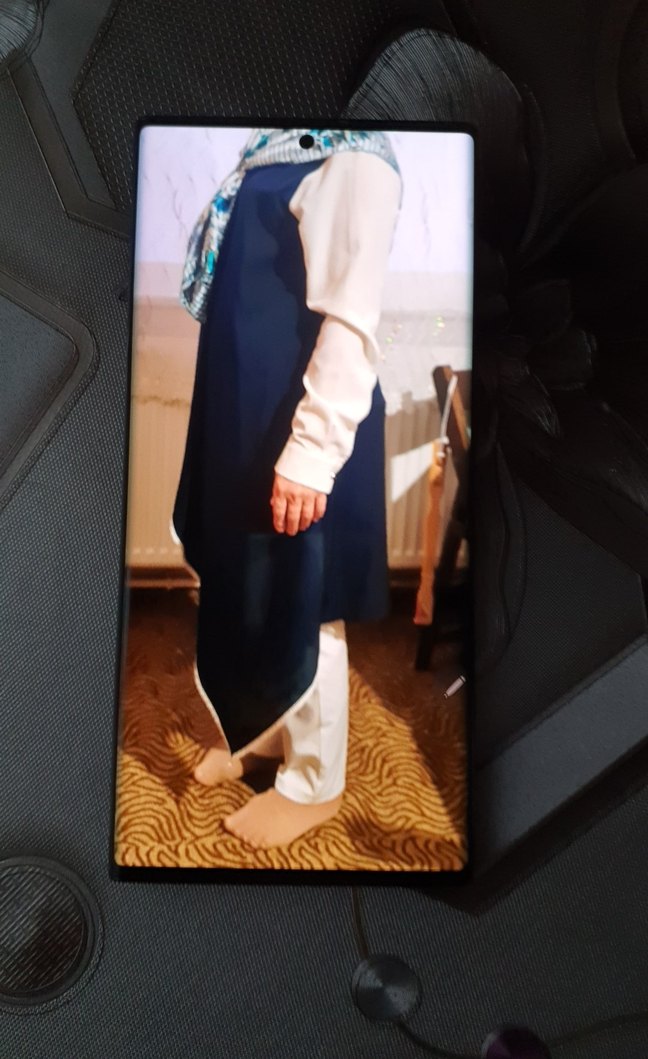 Uzun Kollu Lacivert Drapeli Kadın Elbise - Görsel 4