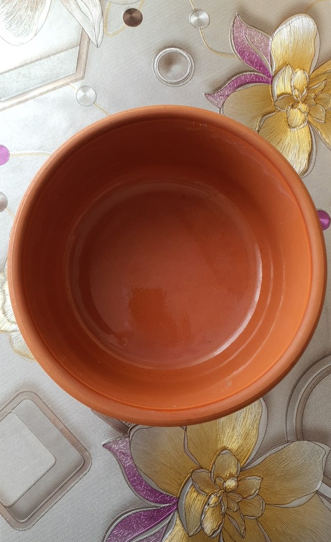 Açık kahverengi seramik yiyecek kabı toprak güveç - Görsel 4