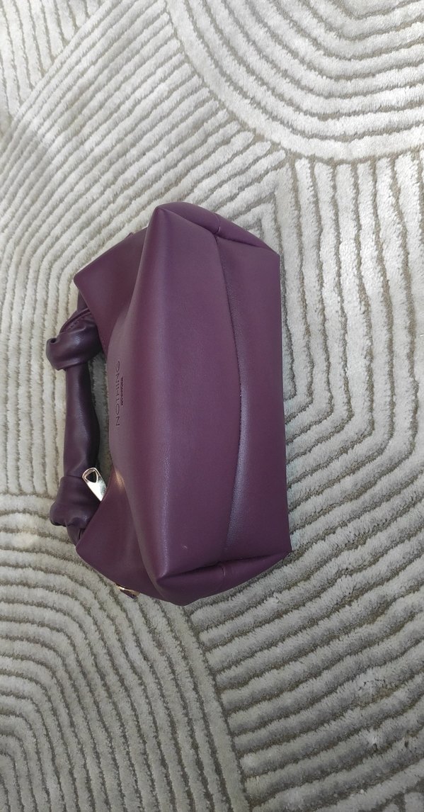 Mor Deri Kadın Omuz Çantası - Görsel 3