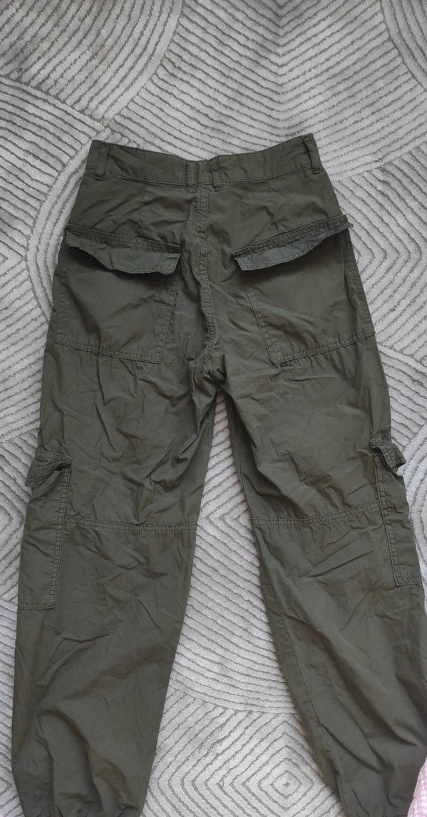 Kadın Haki baggy Fit Kargo Pantolon - Görsel 3