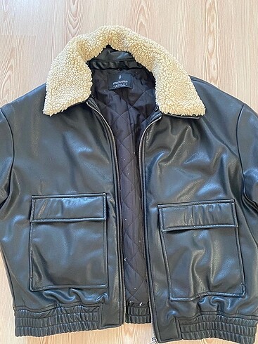 Stradivarius Kürklü Pilot Ceket