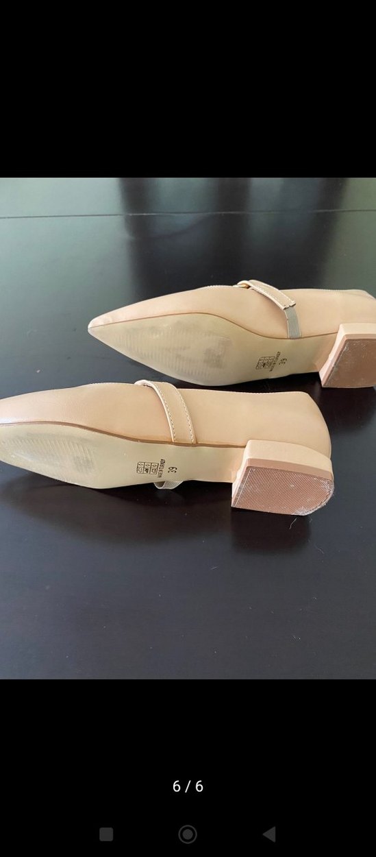 Bej Kadın Modern Klasik Topuklu Babet - Görsel 4