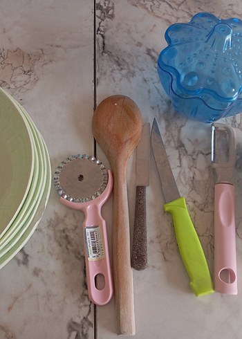 Pastel Pembe Mutfak Gereçleri Seti - Görsel 2