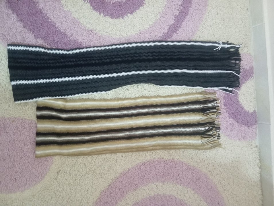 Erkek Bohem Çizgili Uzun Atkı Seti - Görsel 3