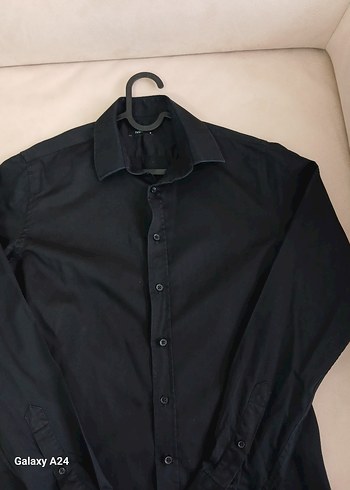 Erkek Siyah Uzun Kollu Gömlek - Görsel 2