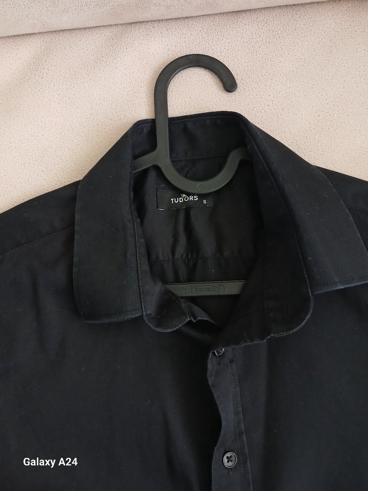 Erkek Siyah Uzun Kollu Gömlek - Görsel 3