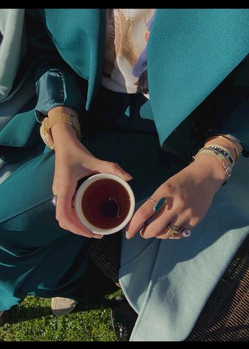 Uzun Kesim Turkuaz Kadın Takım Elbise - Görsel 2