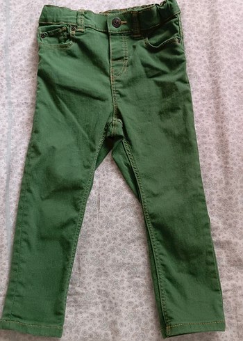 Erkek Çocuk Yeşil Düğmeli Pantolon