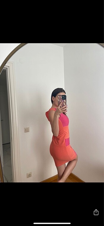 Diğer Pembe ve turuncu renkli elbise