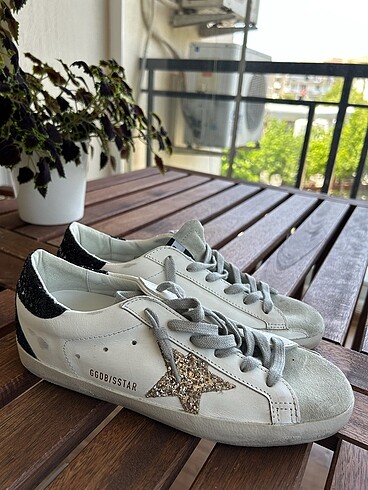 Golden Goose Black Glitter 38