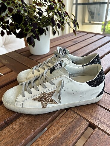 38 Beden çeşitli Renk Golden Goose Black Glitter 38