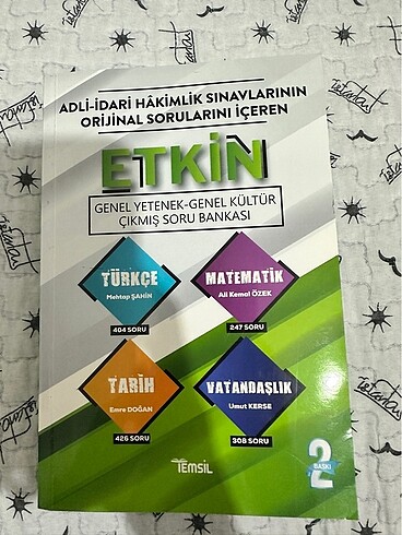 ETKİN ADLI-İDARİ HAKİMLİK GKGY ÇIKMIŞ SORU BANKASI