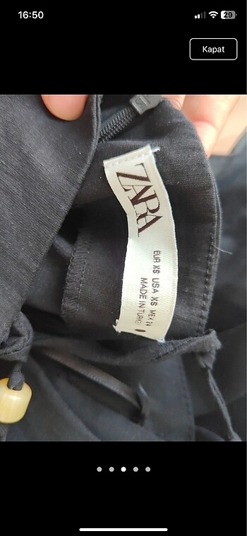xs Beden Zara keten elbise
