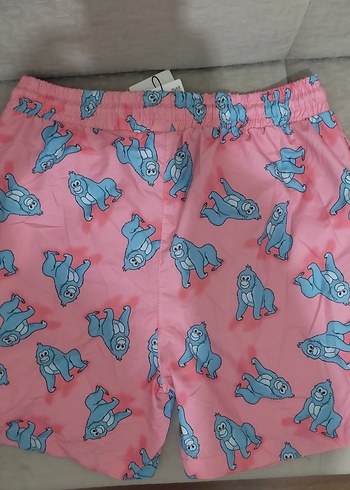 Erkek Pembe Baskılı Mini Şort - Görsel 2