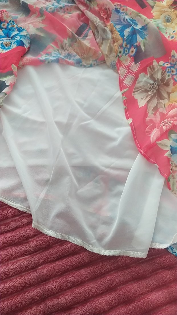 Çiçek Desenli Pembe Bohem Uzun Elbise - Görsel 4