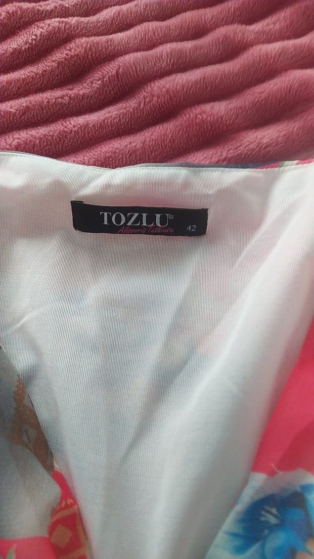 Çiçek Desenli Pembe Bohem Uzun Elbise - Görsel 2