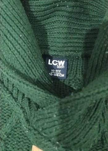 Erkek Çocuk Yeşil Örgü Boğazlı Kazak - Görsel 2