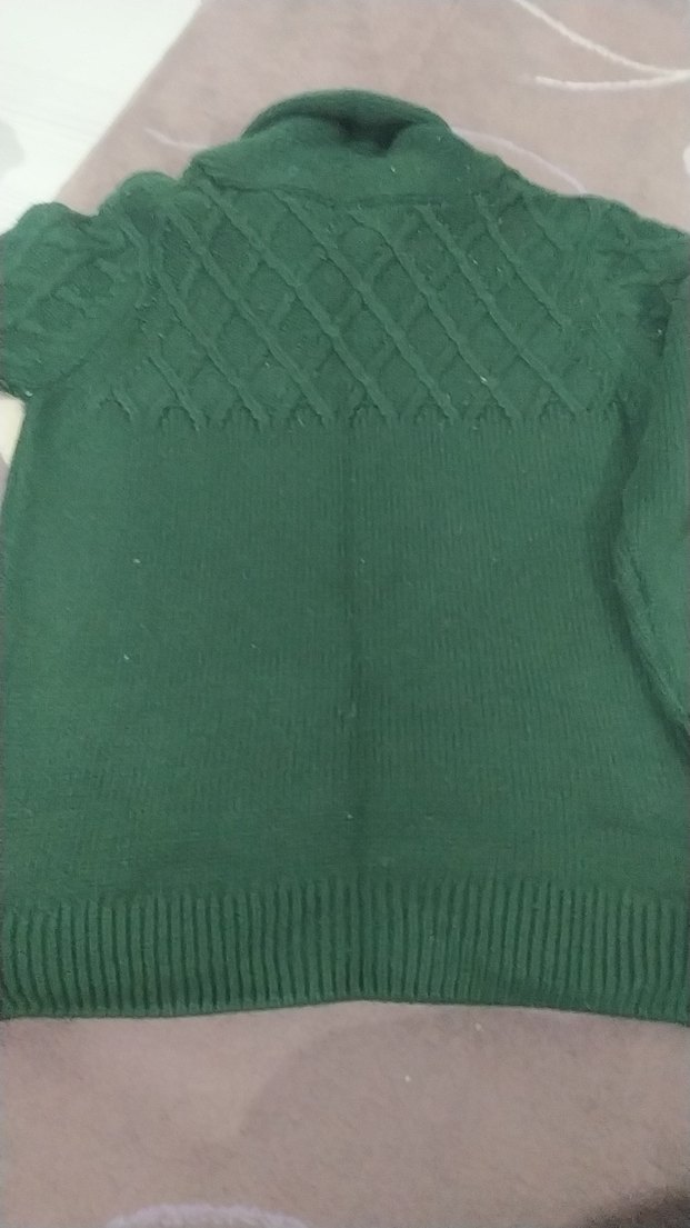 Erkek Çocuk Yeşil Örgü Boğazlı Kazak - Görsel 3