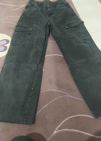 Kemerli Loose Fit Kadın Kot Pantolon