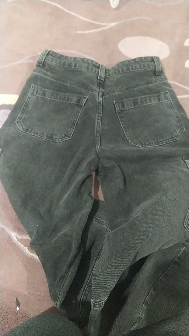 Kemerli Loose Fit Kadın Kot Pantolon - Görsel 4