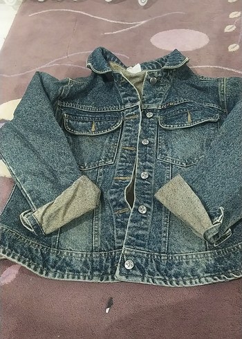 Düğmeli Mavi Denim Kadın Ceket - Görsel 2