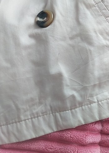 Gri Düğmeli Midi Trençkot - Görsel 3