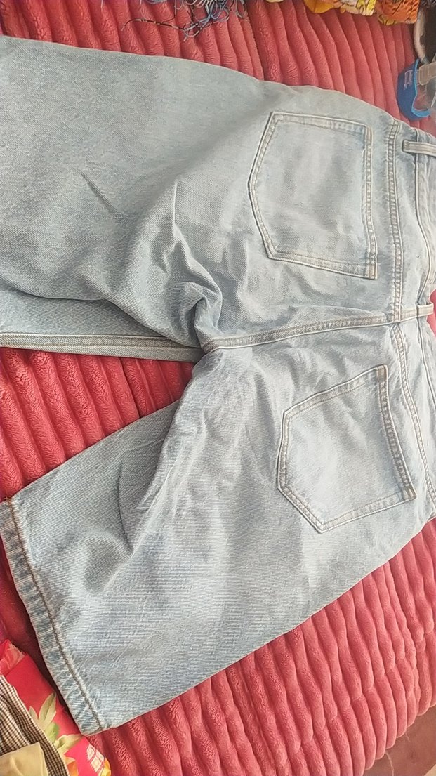 Düğmeli Gri Mavi Erkek Denim Mini Şort - Görsel 4