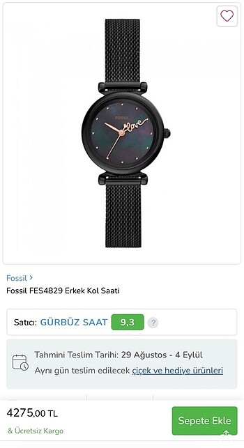Beden FOSSIL FES4829 Kadın Kol Saati