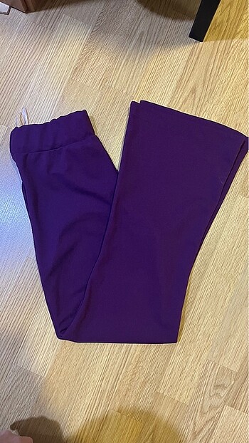 Mor kumaş pantolon