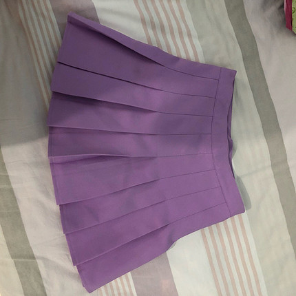 Orjinal pileli lila renk american apparel etek