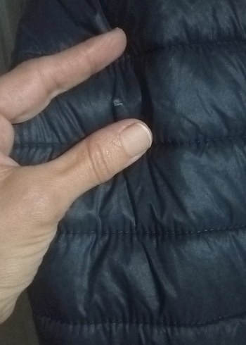 l Beden LacivertKapüşonlu Fermuarlı Kadın Mont